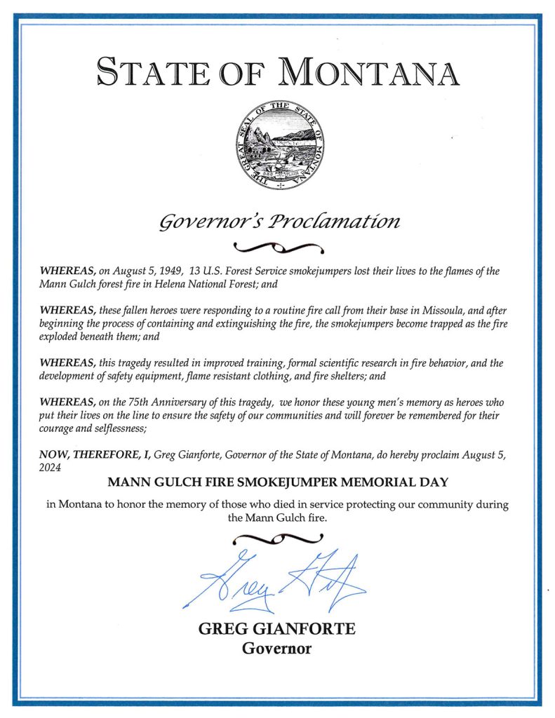 Montana Governors proclamation