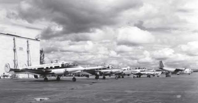 T-Hangar and the Volpar fleet in 1977
